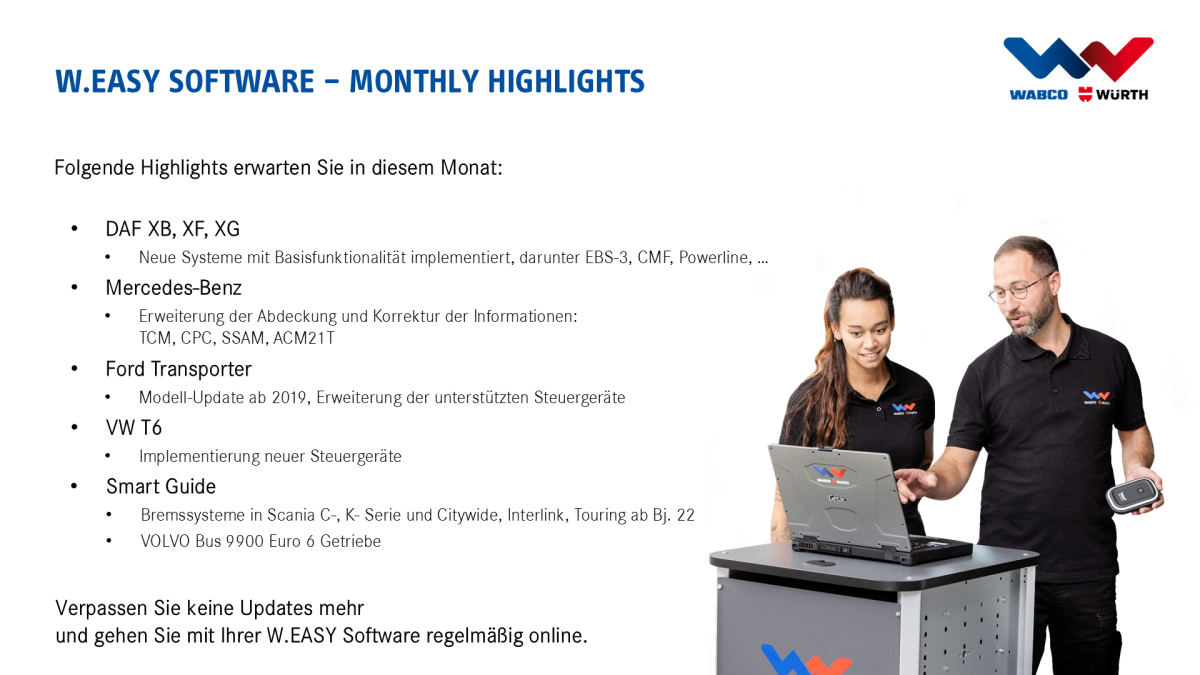 W.EASY Software - Monthly Highlights